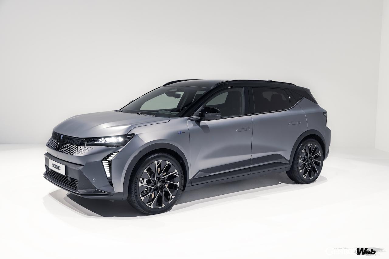 フル電動クロスオーバー「ルノー セニック E-Tech エレクトリック」のエクステリア。