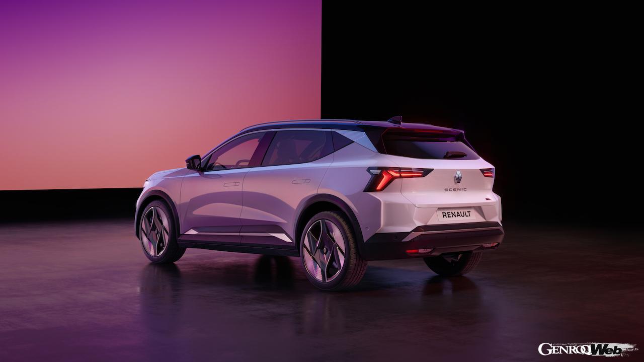 フル電動クロスオーバー「ルノー セニック E-Tech エレクトリック」のエクステリア。