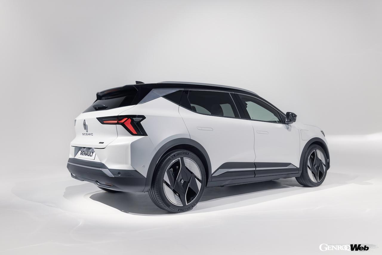 フル電動クロスオーバー「ルノー セニック E-Tech エレクトリック」のエクステリア。