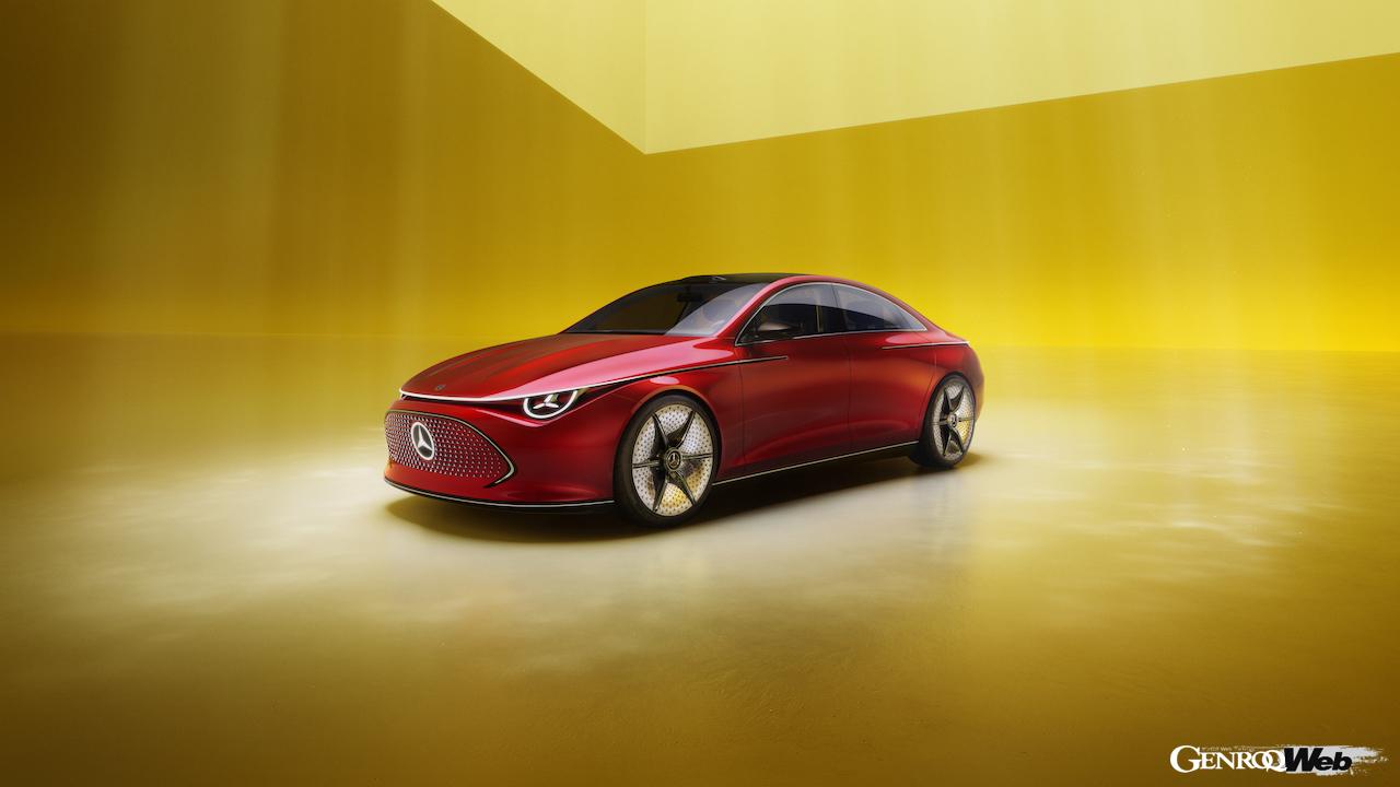 次世代フル電動エントリー・メルセデスを予告する「コンセプト CLA クラス」のエクステリア。