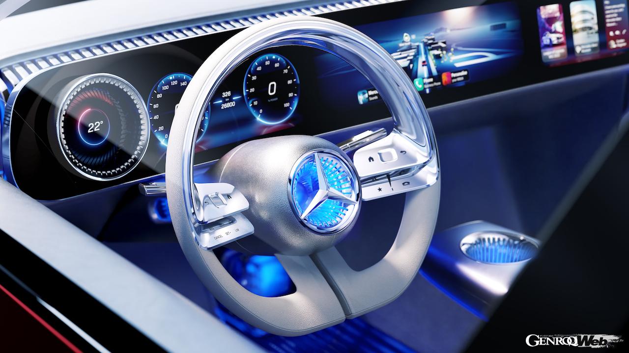 次世代フル電動エントリー・メルセデスを予告する「コンセプト CLA クラス」のエクステリア。