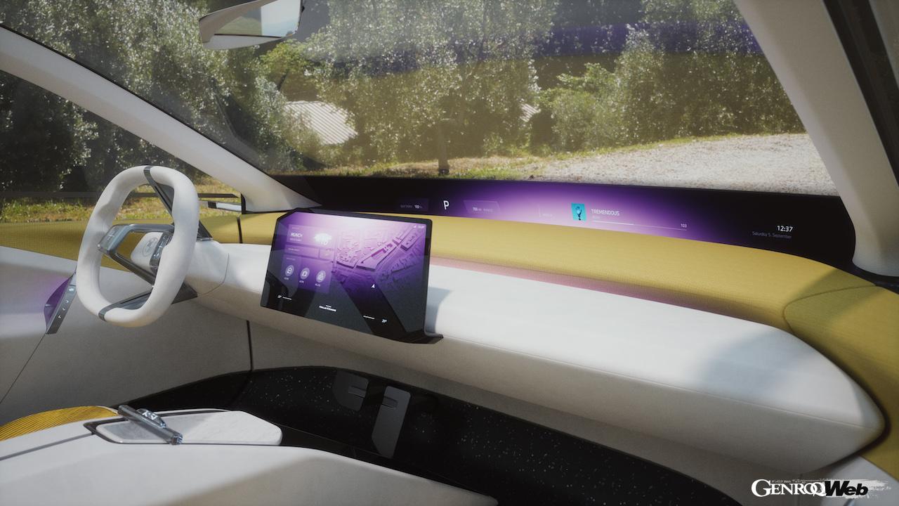 ドライバーを含めたすべてのパッセンジャーに新たなユーザー体験を提供する、「BMW ビジョン ノイエ クラッセ」のインテリア。
