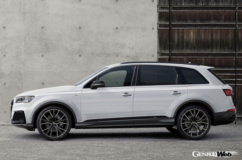 ディーゼルモデルの日本導入を記念し、グレイシアホワイトメタリックの「Q7 50 TDI quattro S line」をベースに様々な装備を装着した「Q7 Black Style PLUS」が125台で限定販売される。