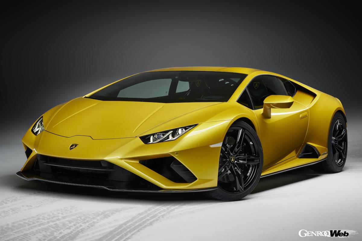 後に追加されたRWDモデル「ウラカン EVO RWD」。最高出力は610PSだがAWDモデルよりも33kg軽量化が図られていた。