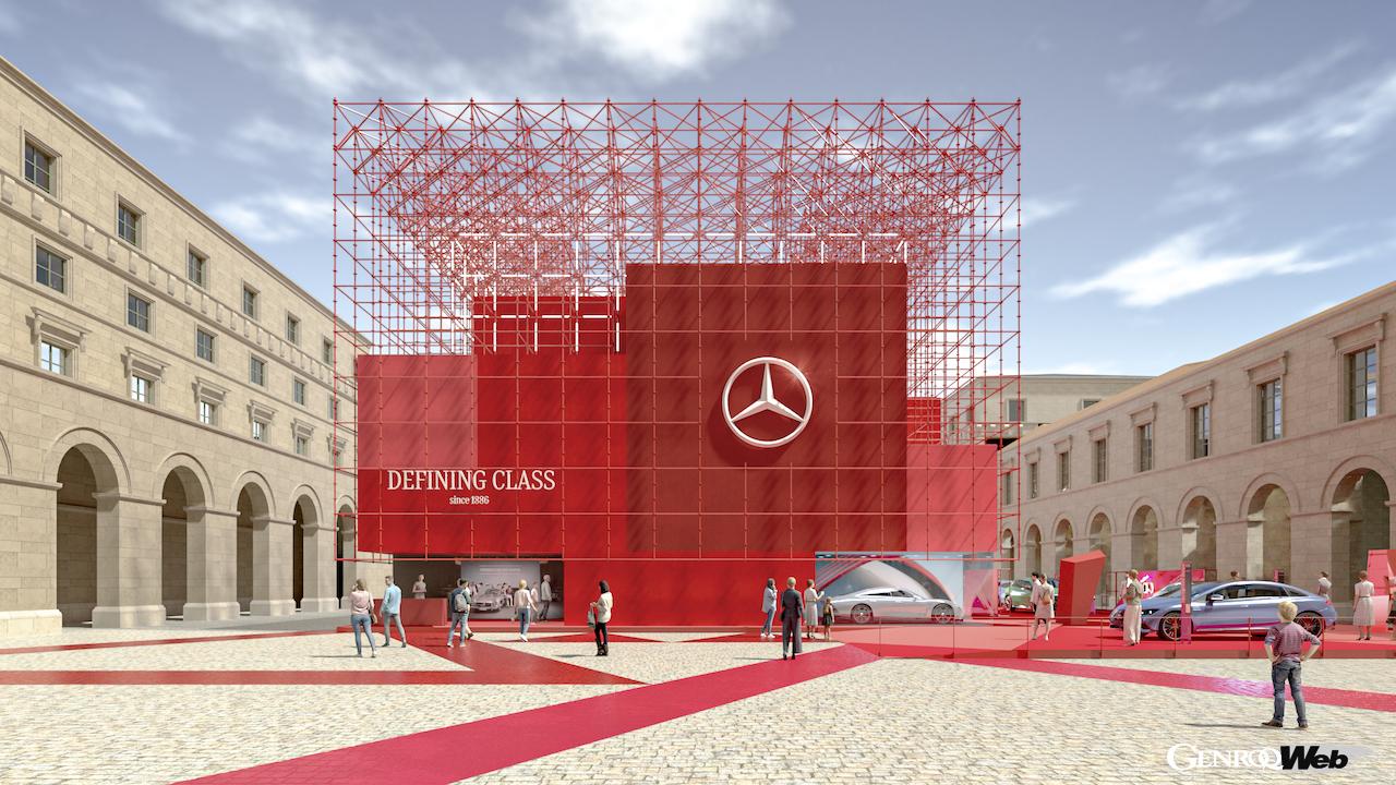 IAAモビリティ 2023のメルセデス・ベンツ・パビリオンでは、一般初公開となる新型EQA、EQB、EQV、新型Eクラス オールテレイン、メルセデスAMG GT コンセプト E パフォーマンスなどが初公開される。