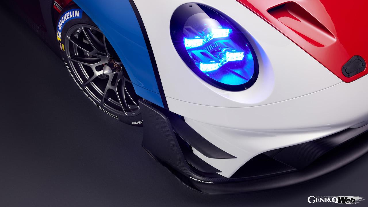 限定77台が製造されるトラックカー「ポルシェ 911 GT3 R レンシュポルト」のエクステリア。