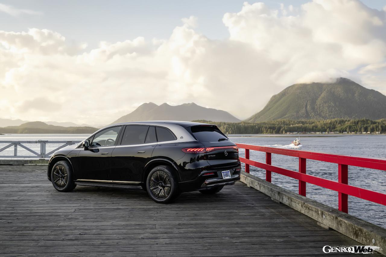 メルセデスの最高級フル電動SUV「メルセデス・マイバッハ EQS 680 SUV」のエクステリア。
