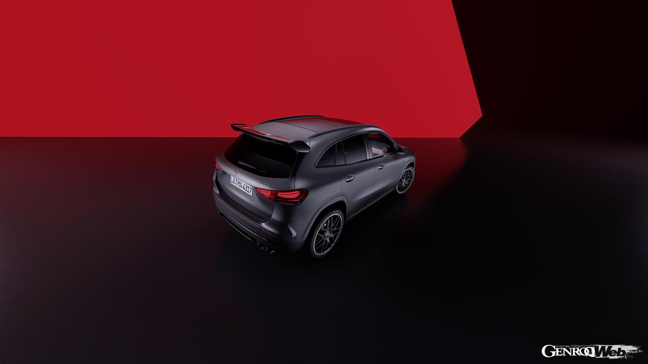 内外装がアップデートされた「メルセデスAMG GLA 45 S 4MATIC+」のエクステリア。
