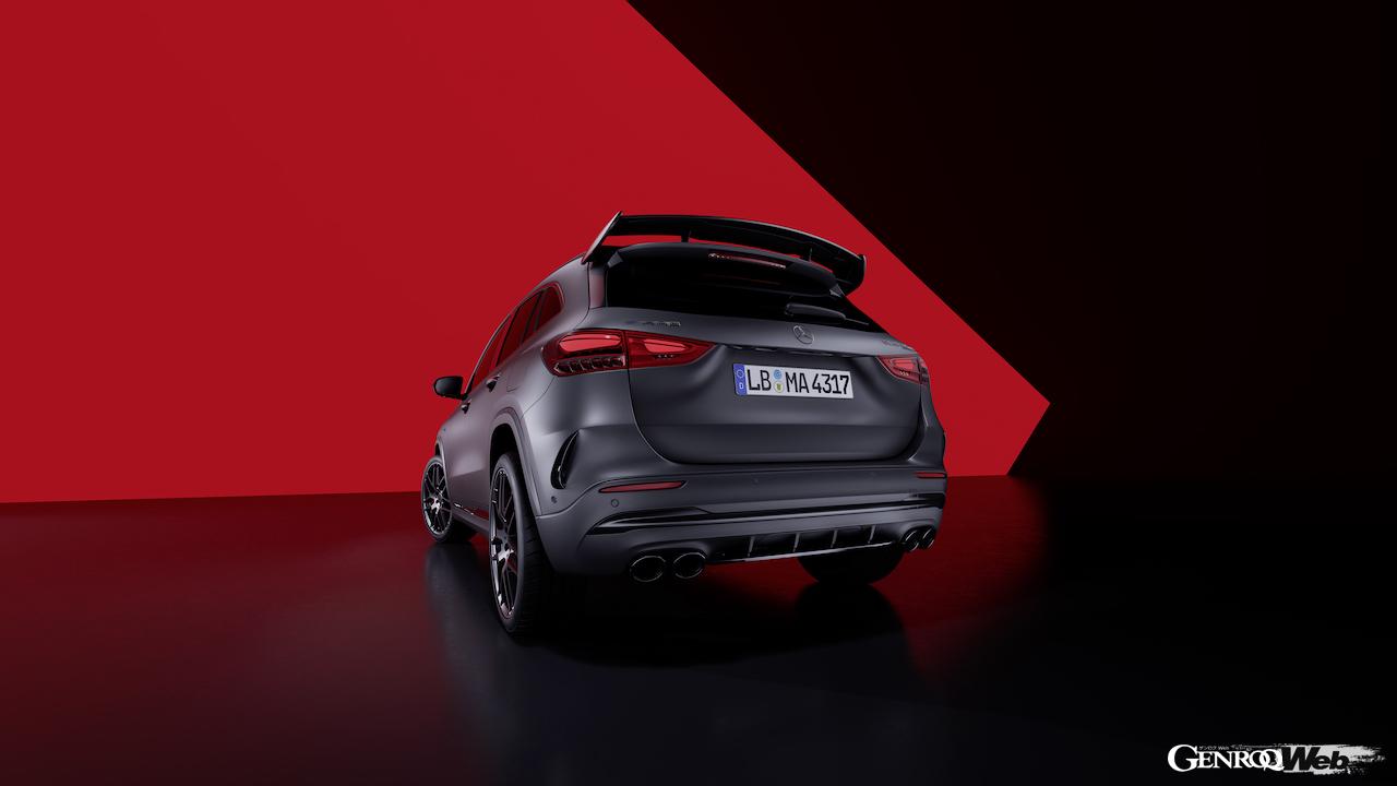 内外装がアップデートされた「メルセデスAMG GLA 45 S 4MATIC+」のエクステリア。