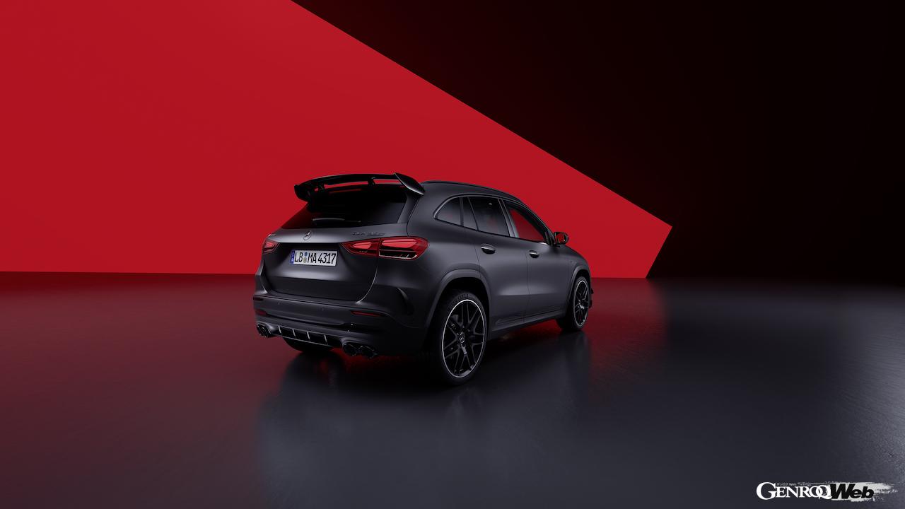 内外装がアップデートされた「メルセデスAMG GLA 45 S 4MATIC+」のエクステリア。