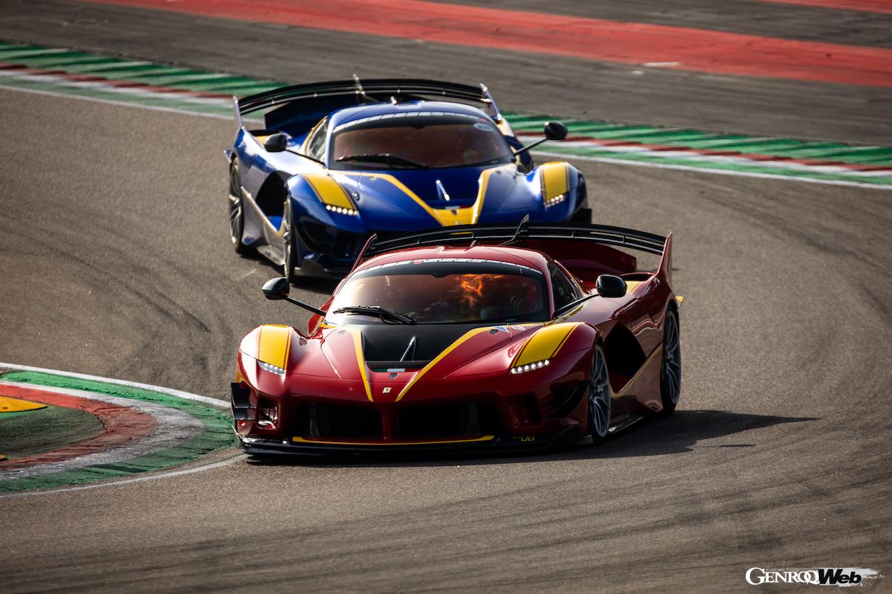 フェラーリのサーキット専用モデルによる「XX プログラム」は、56台がエントリー。最多勢力はFXX-K EVOの20台となっている。