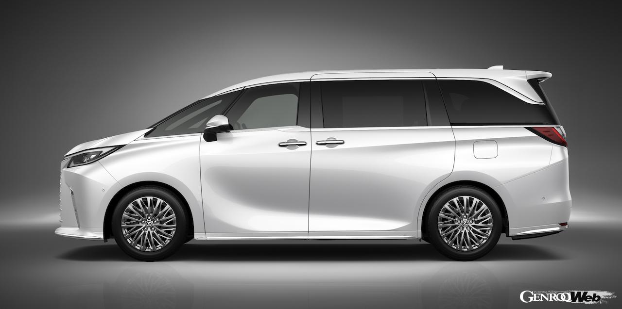 新型「レクサスLM」設定されたエクステリアカラー「ソニッククォーツ」。