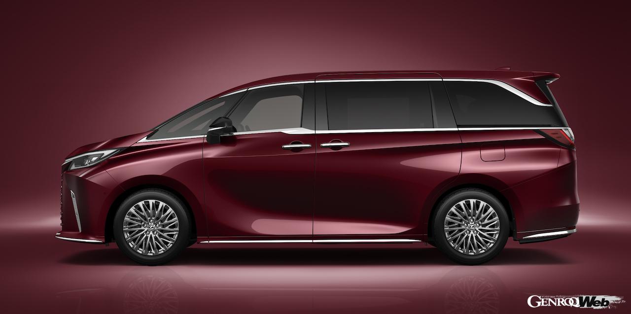 新型「レクサスLM」設定されたエクステリアカラー「ソニックアゲート」。