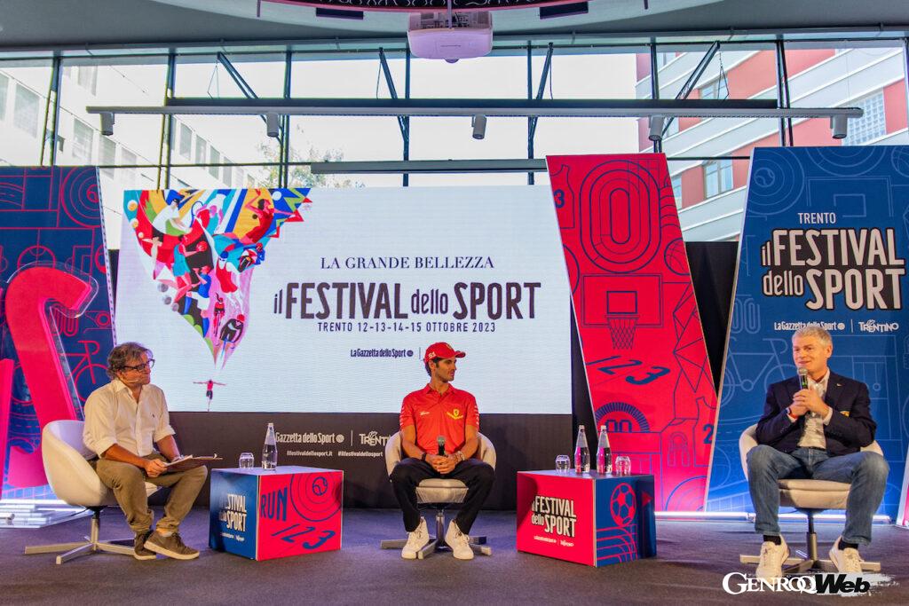 4日間行われたモータースポーツイベント「スポーツ・フェスティバル」、2日目にフェラーリからアントネッロ・コレッタとアントニオ・ジョヴィナッツィが参加したトークセッションが開催された。