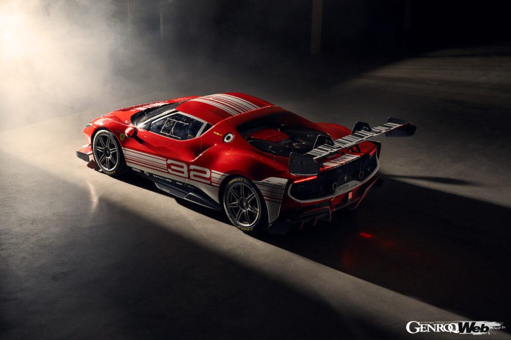 2024年のフェラーリ・チャレンジに投入される「296 チャレンジ」のエクステリア。