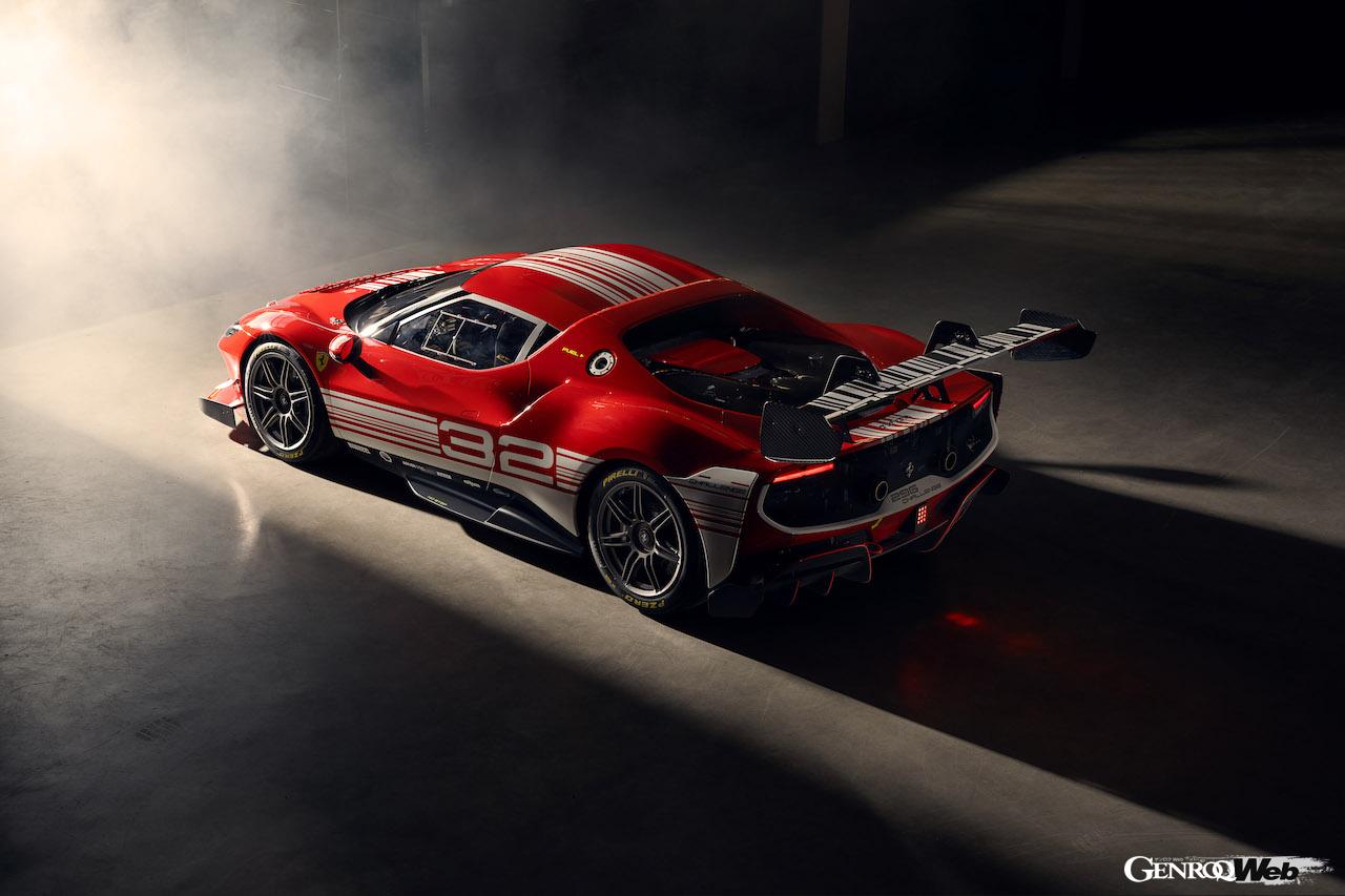 2024年のフェラーリ・チャレンジに投入される「296 チャレンジ」のエクステリア。