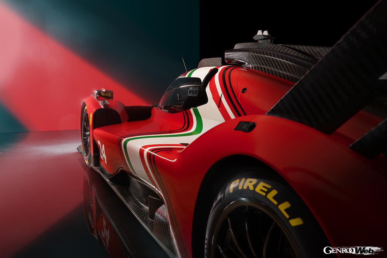 2023 フェラーリ・モンディアリ・ファイナルで公開された「499P モディフィカータ」のエクステリア。