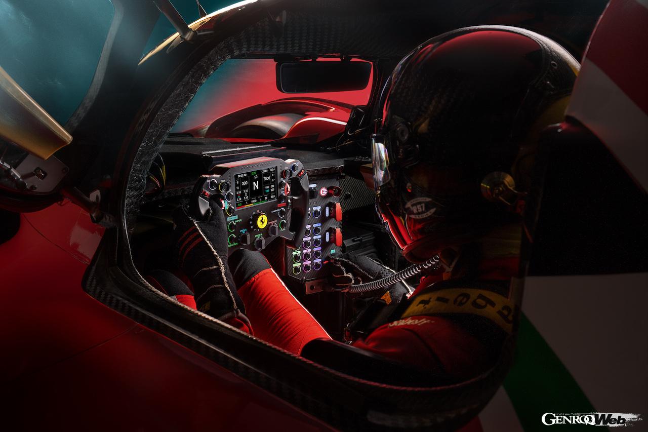 2023 フェラーリ・モンディアリ・ファイナルで公開された「499P モディフィカータ」のコクピット。