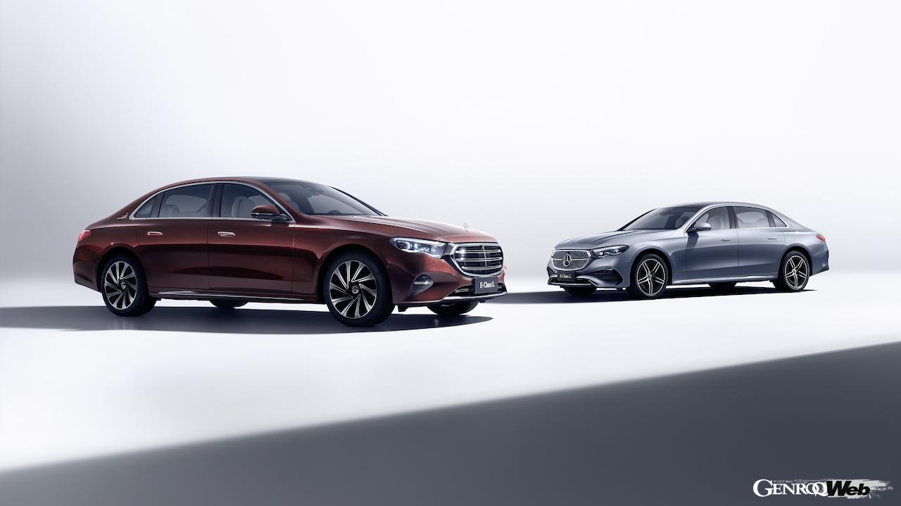 中国市場専用モデルとして、10代目メルセデス・ベンツ Eクラスのホイールベースを133mm拡大した「メルセデス・ベンツ Eクラス ロングホイールベース」が発表された。