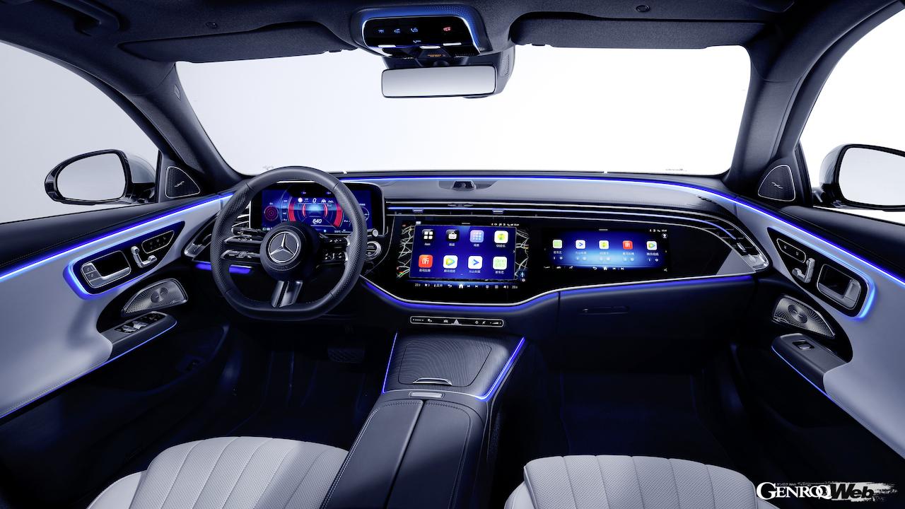 「メルセデス・ベンツ Eクラス ロングホイールベース」の最新デジタルコクピット。