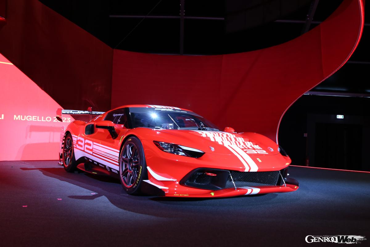 フェラーリ・チャレンジの最終決戦が行われた「2023 フィナーリ・モンディアーリ・フェラーリ」において、2024年から投入される「296 チャレンジ」が公開された。