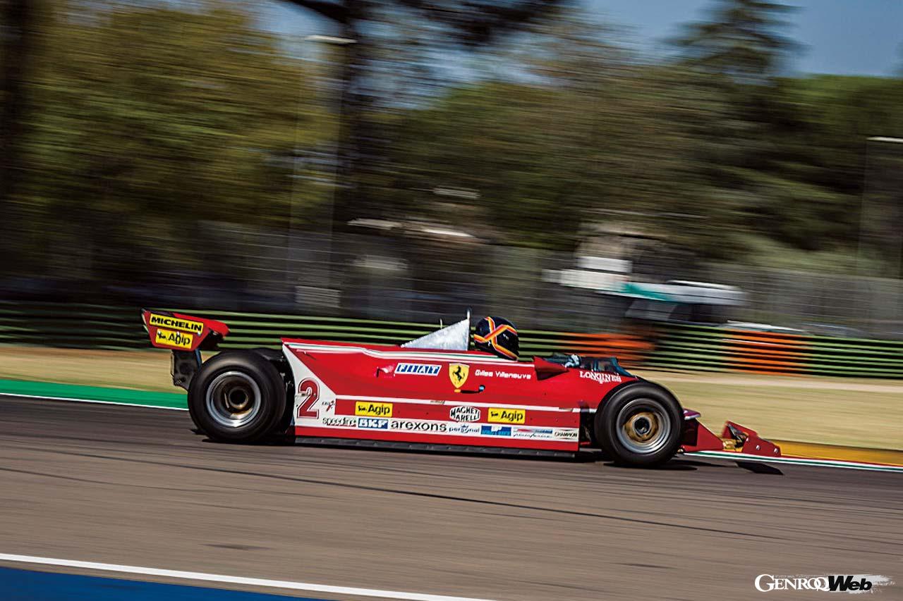 1980年のフェラーリ312T5をドライブするティエリー・ブーツェン。