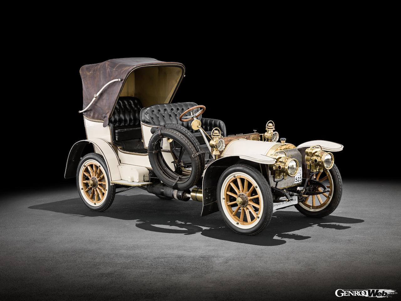 1904年製ながらも、走行可能な状態でメルセデス・ベンツ・クラシックが所有する「メルセデス・シンプレックス 28/32 hp」。