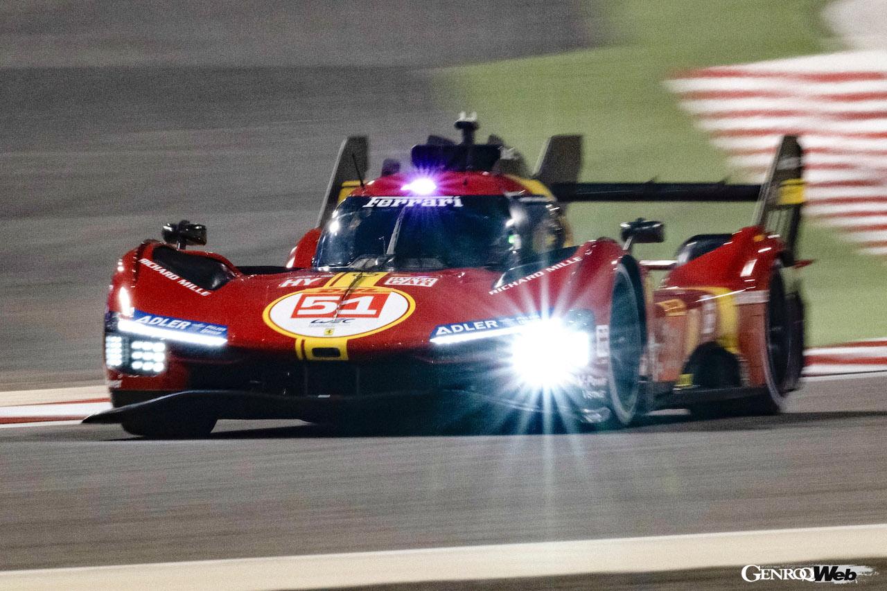 WEC最終戦バーレーン8時間レースの予選で6番手タイムをマークした、フェラーリ 499P 51号車。
