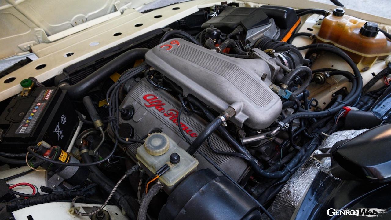 搭載されるのは、75からキャリーオーバーされた3.0リッターV型6気筒“ブッソ”ユニット。最高出力は258PSを発揮する。