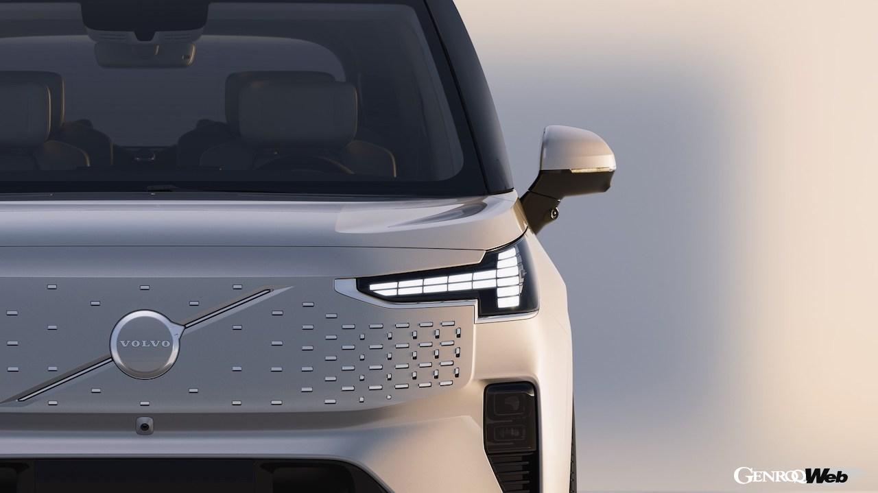 ボルボ初のフル電動マルチ・パーパス・バン「EM90」のエクステリア。