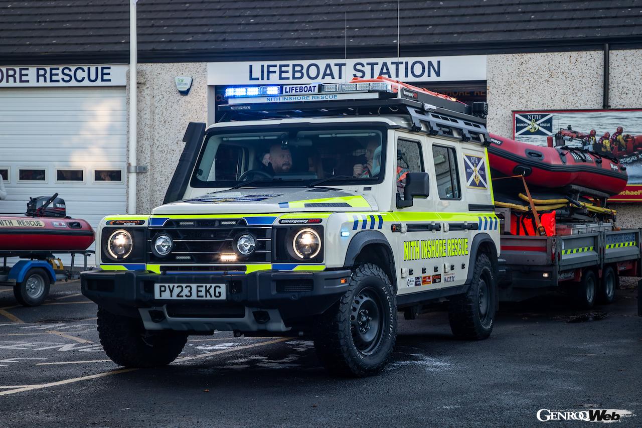 スコットランドのダンフリースを拠点とするニスの沿岸救助隊が、イネオス グレナディアの救助車両を導入した。
