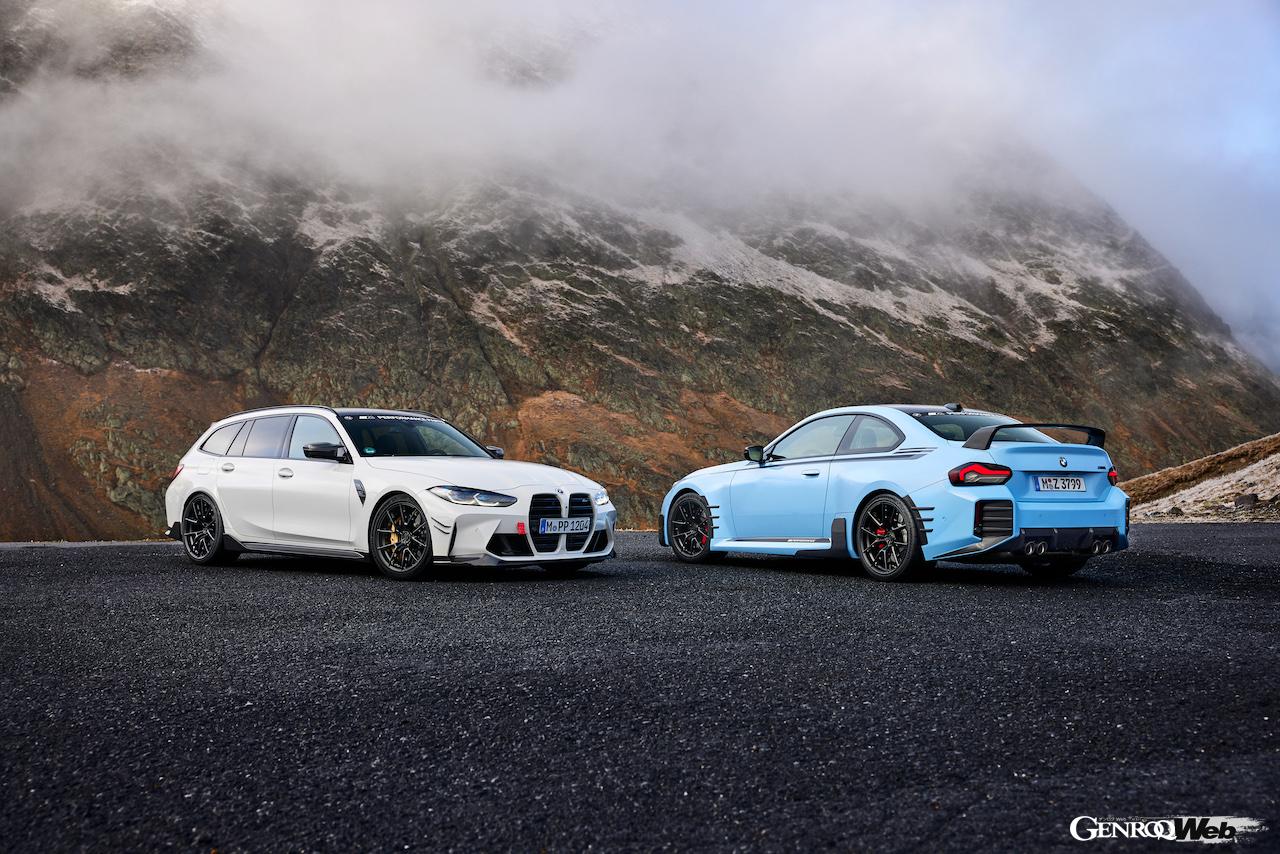 BMW M2とM3 ツーリングに装着された「BMW M パフォーマンスパーツ」のセンターロック・ホイール。