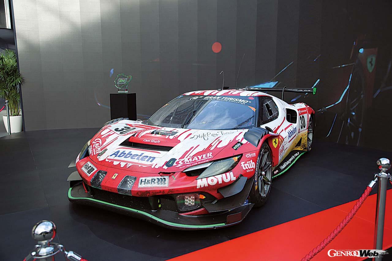 2023年のル・マン24時間レースのハイパーカークラスを制した499Pと、ニュルブルクリンク24時間レースで総合優勝を遂げた296 GT3。歴代F1マシンは数え切れないほど展示されていた。