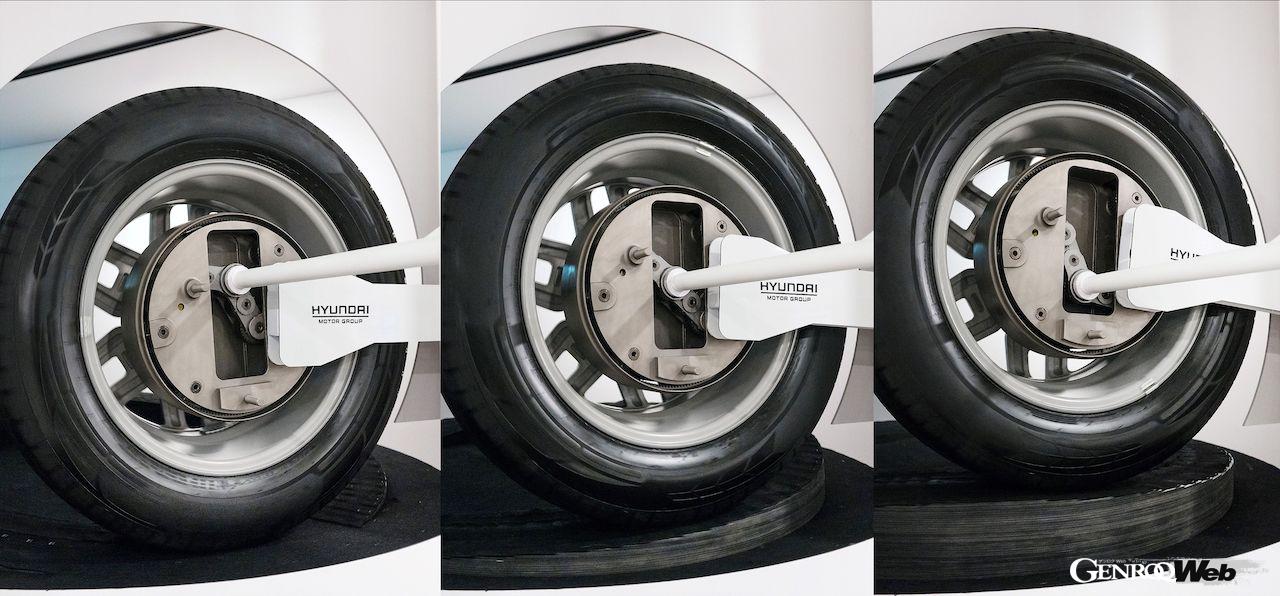 ヒョンデとキアは、EV専用の駆動システム「ユニバーサル・ホイール・ドライブ・システム」を、韓国・ソウルのユニ・ホイール・テック・デイで公開した。