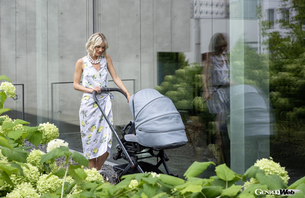 メルセデス・ベンツとハータンが共同開発したベビーカー「アヴァンギャルド GTX & GTS」。