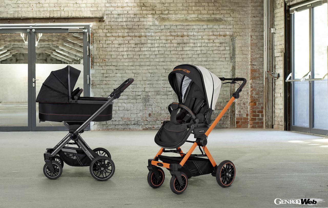 メルセデス・ベンツとハータンが共同開発したベビーカー「AMG GT」。