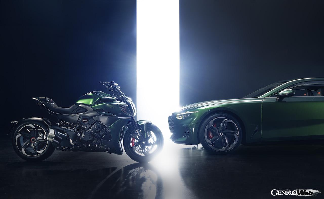 ベントレー バトゥールをイメージした限定バイク「ドゥカティ ディアベル フォー ベントレー」のエクステリア。