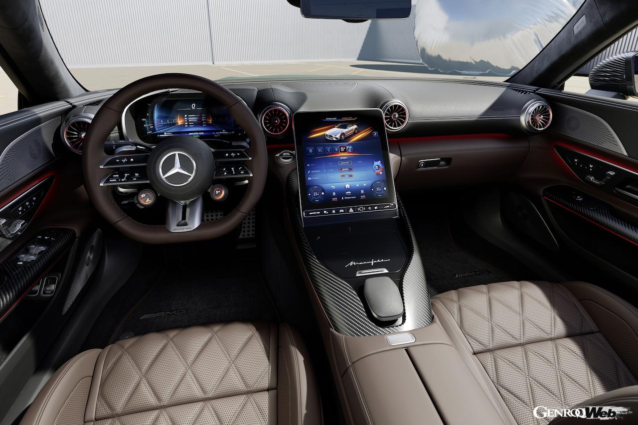 「メルセデスAMG SL 63 S E パフォーマンス」のインテリア。