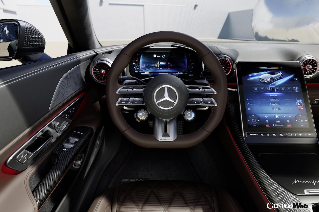 「メルセデスAMG SL 63 S E パフォーマンス」のインテリア。