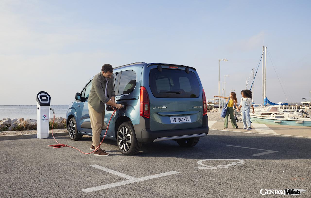 フル電動MPV「シトロエン E-ベルランゴ」改良新型のエクステリア。