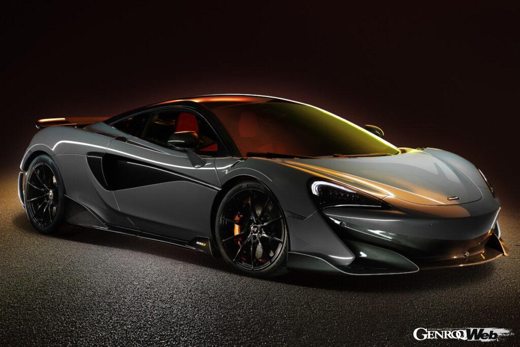 固定式の大型リヤウイングやリヤバンパーのサイズが若干拡大されており、上方排気のレイアウトが採用されている「600LT」。