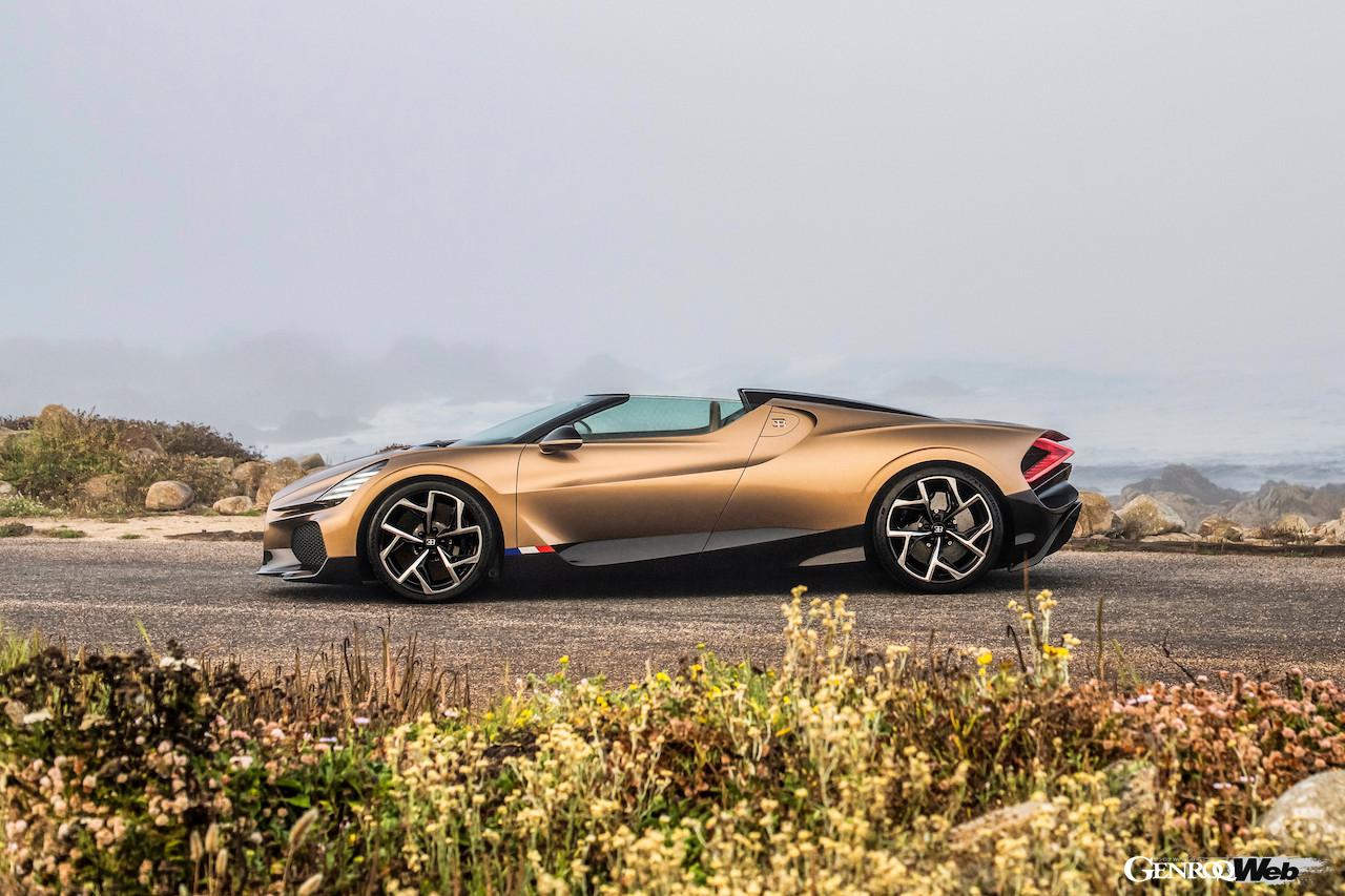 「ブガッティ W16 ミストラル」のエクステリア。