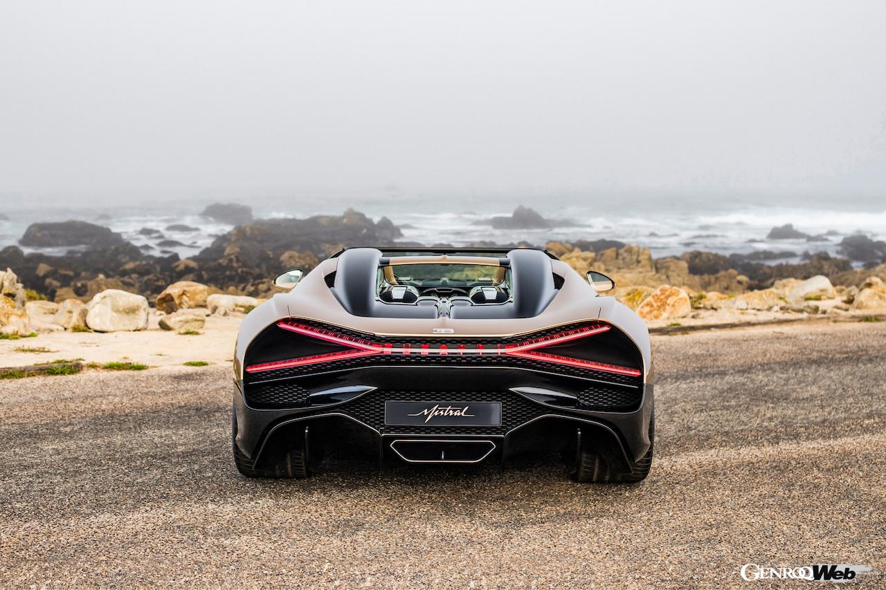 「ブガッティ W16 ミストラル」のエクステリア。