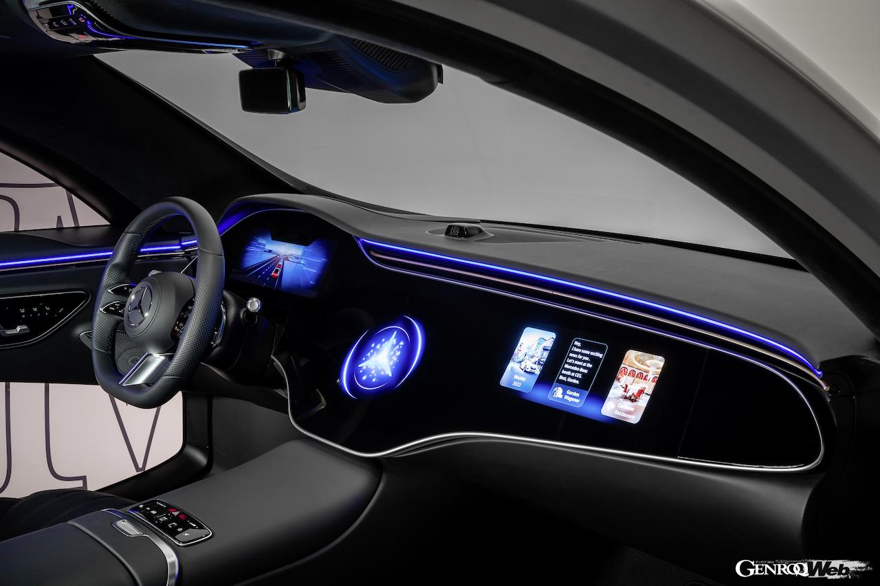 AIを搭載した「MB.OS」をベースに開発された「MBUXバーチャル・アシスタント」は、メルセデス史上最も人間に近い反応を実現したドライビングアシスタント・システムとなる。