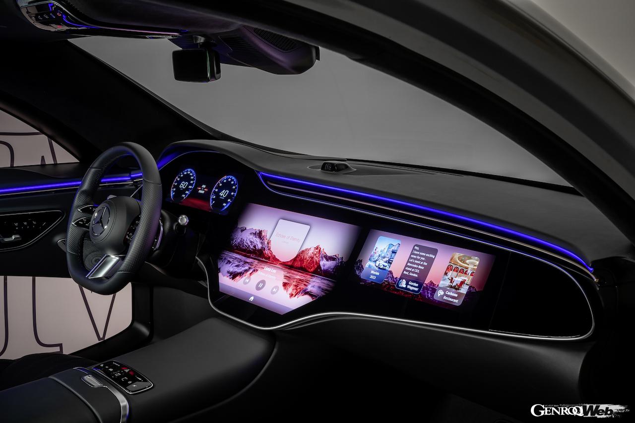 AIを搭載した「MB.OS」をベースに開発された「MBUXバーチャル・アシスタント」は、メルセデス史上最も人間に近い反応を実現したドライビングアシスタント・システムとなる。