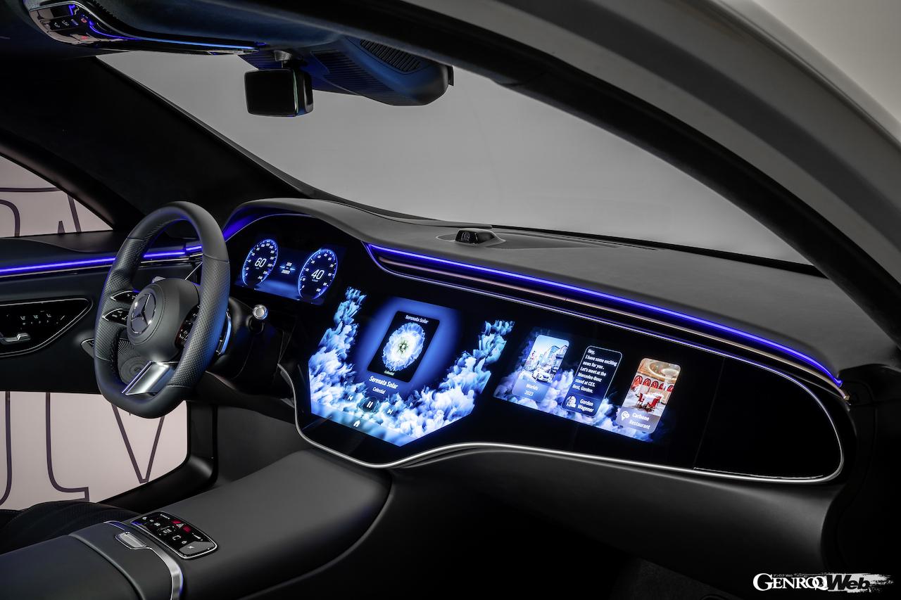 AIを搭載した「MB.OS」をベースに開発された「MBUXバーチャル・アシスタント」は、メルセデス史上最も人間に近い反応を実現したドライビングアシスタント・システムとなる。