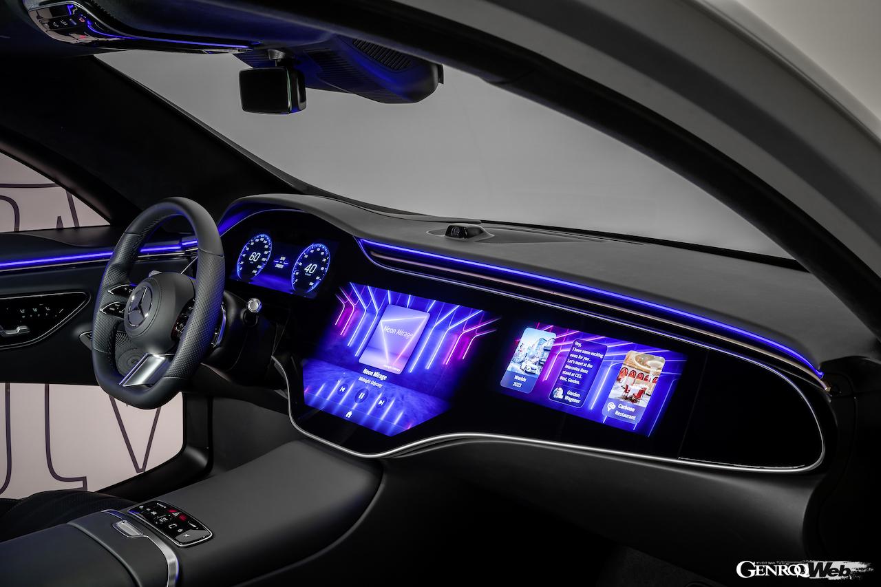 AIを搭載した「MB.OS」をベースに開発された「MBUXバーチャル・アシスタント」は、メルセデス史上最も人間に近い反応を実現したドライビングアシスタント・システムとなる。