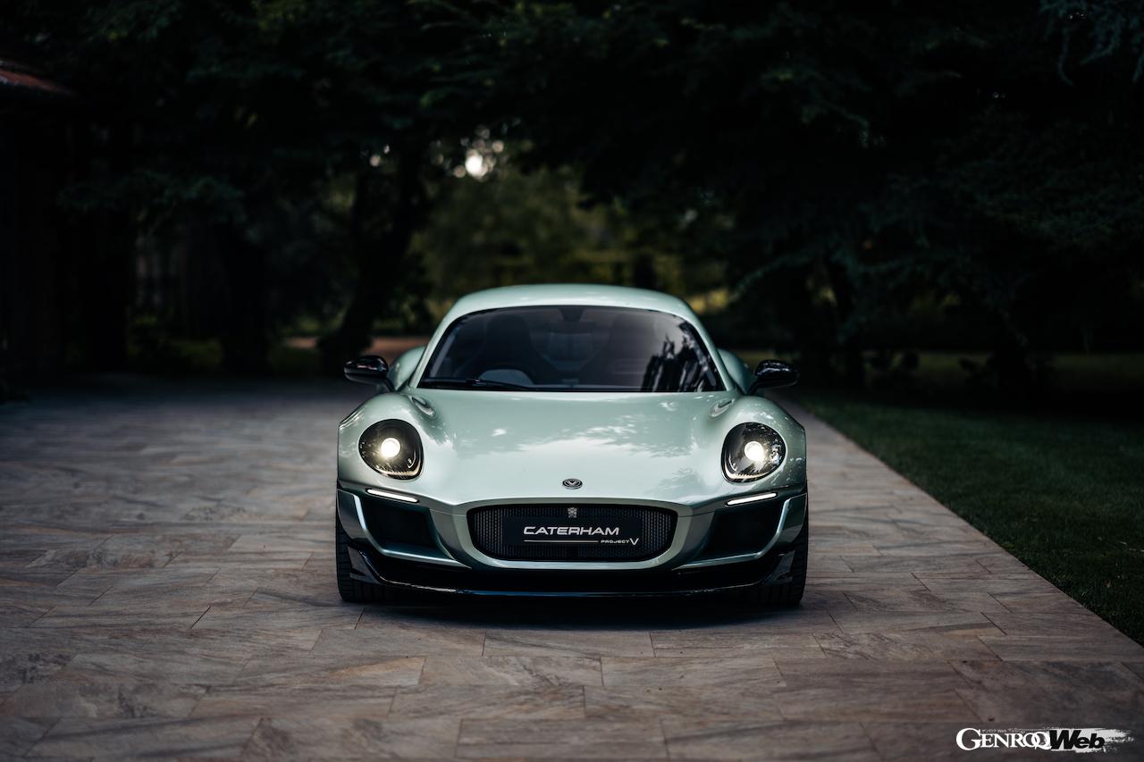 日本初公開を果たしたフル電動スポーツ「ケータハム プロジェクト V」のエクステリア。