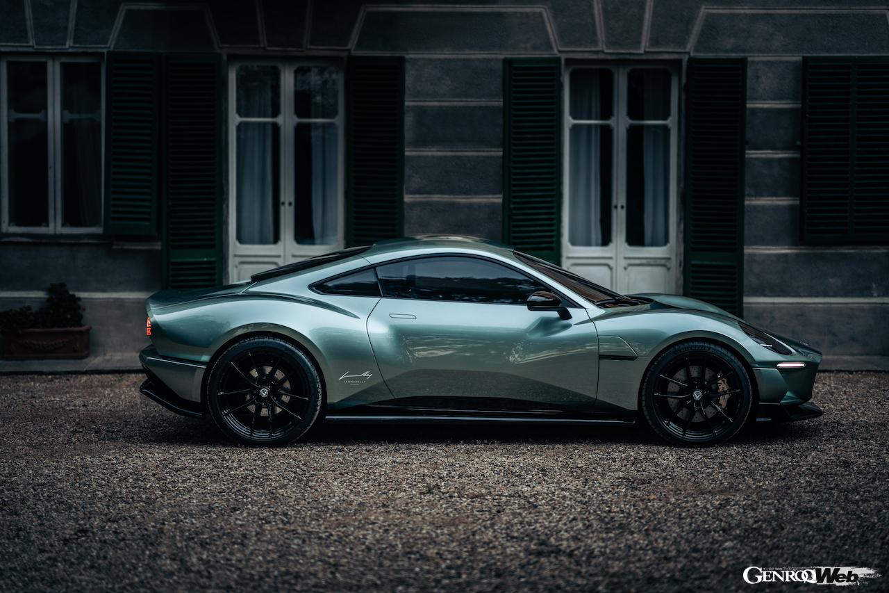 日本初公開を果たしたフル電動スポーツ「ケータハム プロジェクト V」のエクステリア。