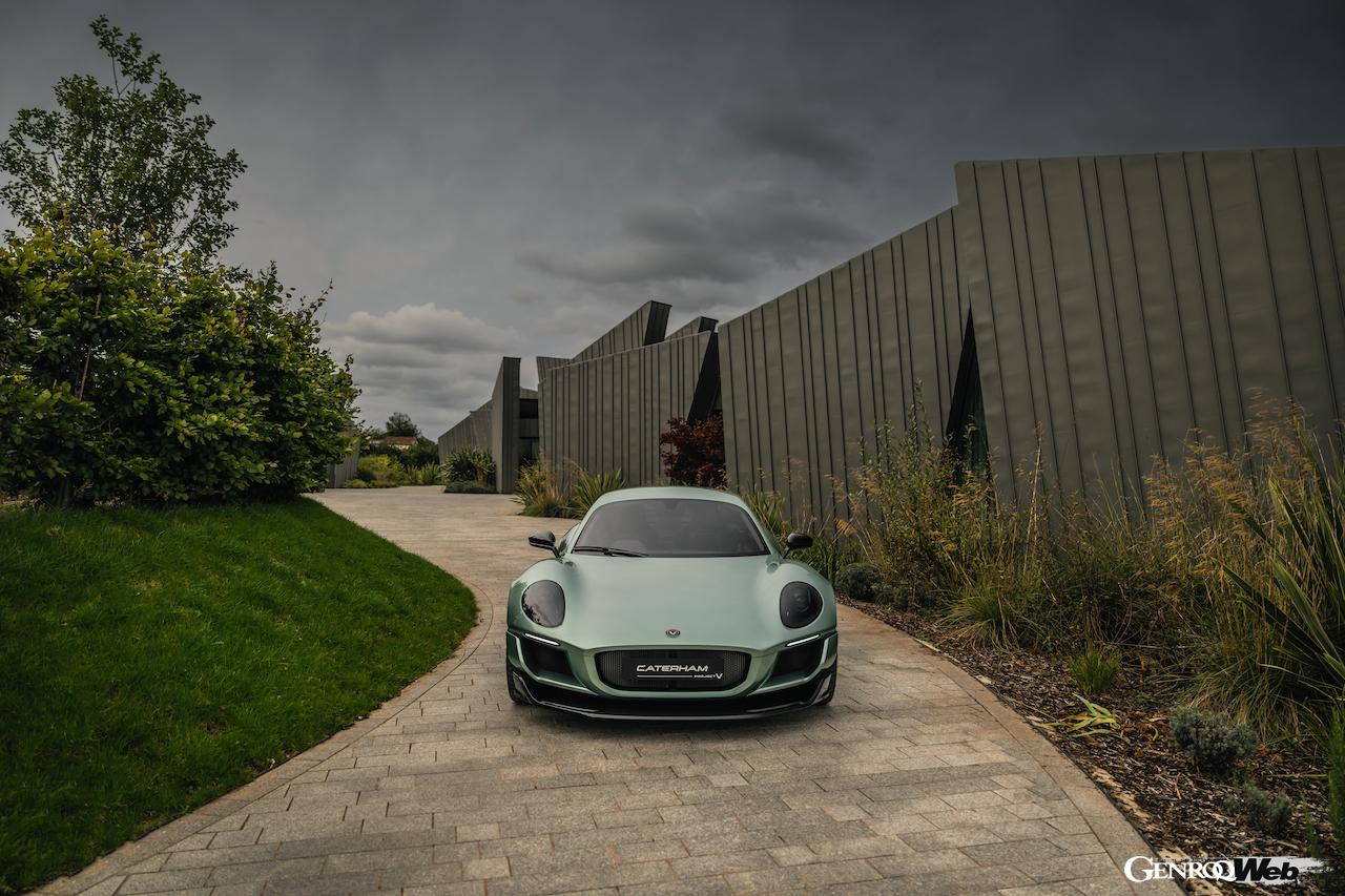 日本初公開を果たしたフル電動スポーツ「ケータハム プロジェクト V」のエクステリア。